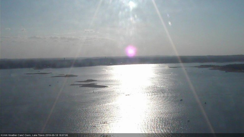 Lake Travis webcam, August 18, 2018 5:10 PM CT