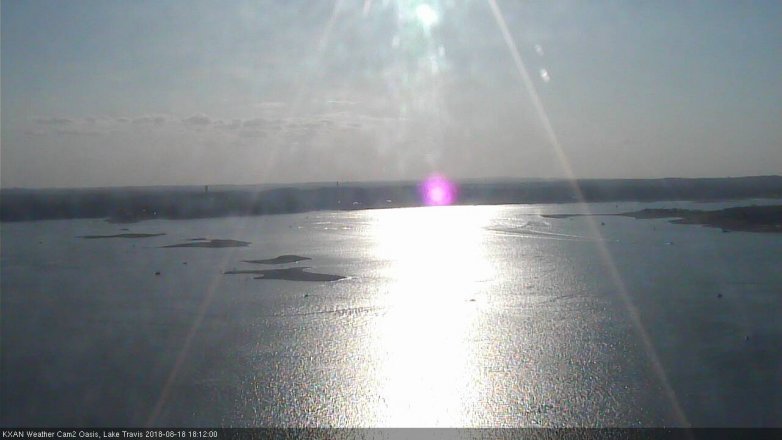 Lake Travis webcam, August 18, 2018 5:15 PM CT