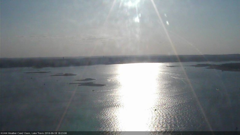 Lake Travis webcam, August 18, 2018 5:25 PM CT