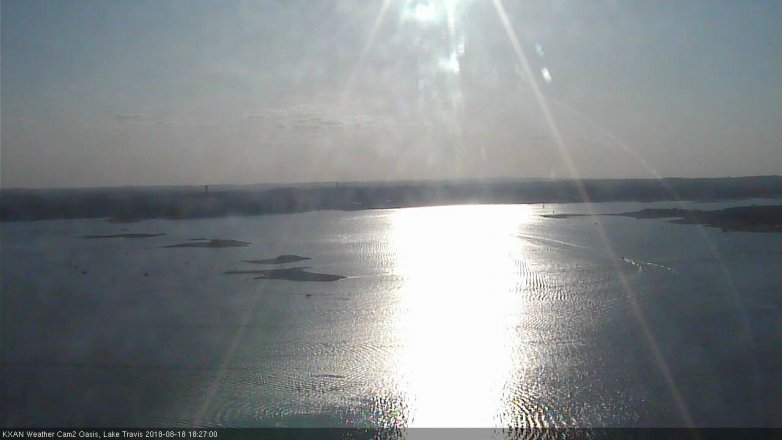 Lake Travis webcam, August 18, 2018 5:30 PM CT