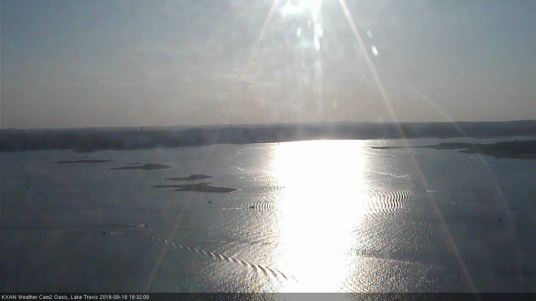 Lake Travis webcam, August 18, 2018 5:35 PM CT