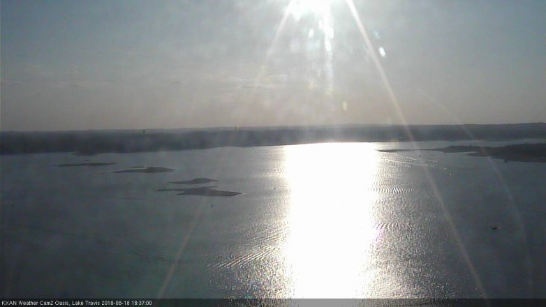 Lake Travis webcam, August 18, 2018 5:40 PM CT