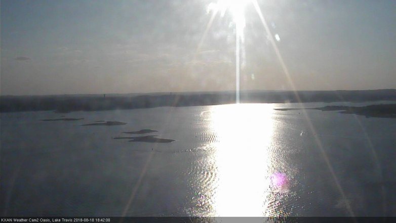 Lake Travis webcam, August 18, 2018 5:45 PM CT