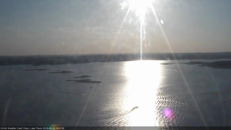 Lake Travis webcam, August 18, 2018 5:50 PM CT