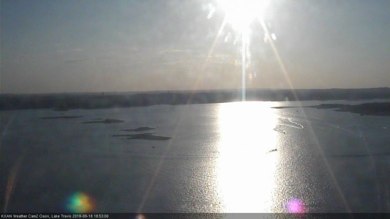 Lake Travis webcam, August 18, 2018 5:55 PM CT