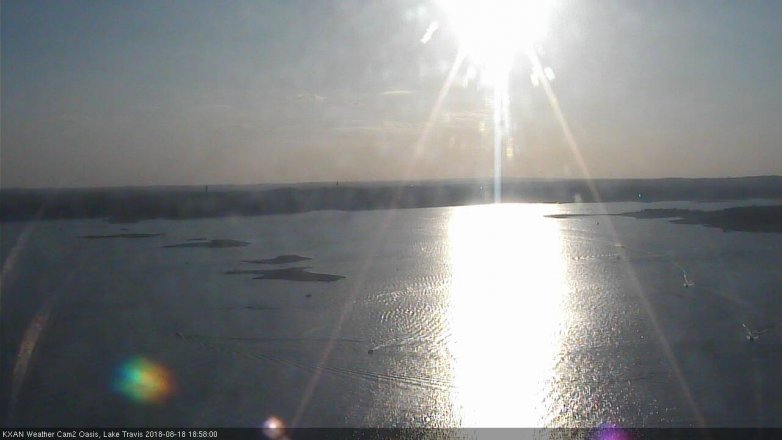 Lake Travis webcam, August 18, 2018 6:00 PM CT