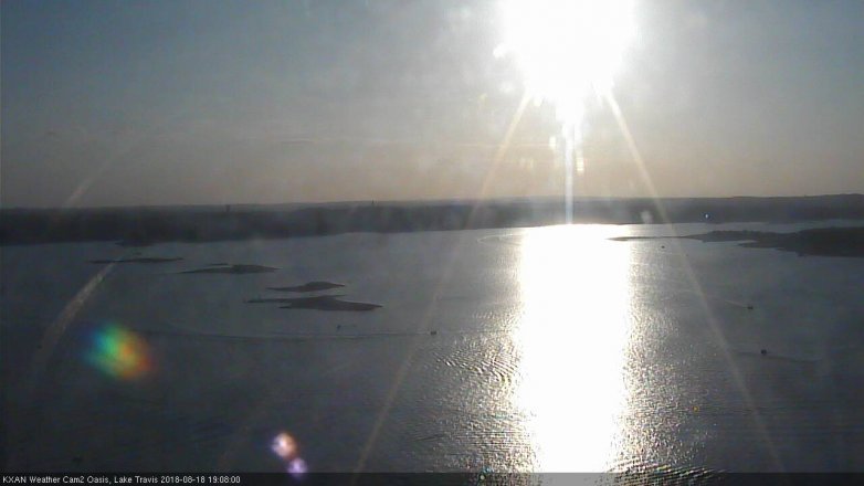 Lake Travis webcam, August 18, 2018 6:10 PM CT
