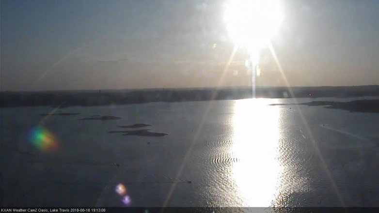 Lake Travis webcam, August 18, 2018 6:15 PM CT
