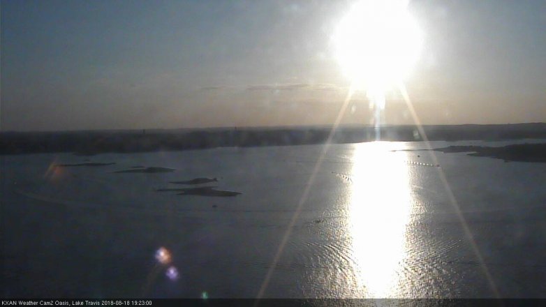Lake Travis webcam, August 18, 2018 6:25 PM CT