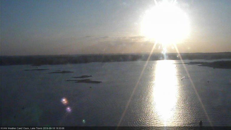 Lake Travis webcam, August 18, 2018 6:35 PM CT