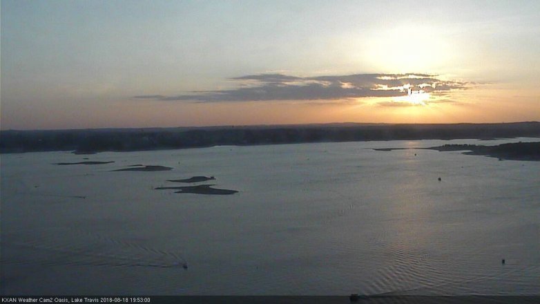 Lake Travis webcam, August 18, 2018 6:55 PM CT