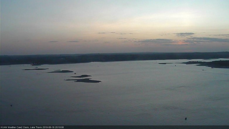 Lake Travis webcam, August 18, 2018 7:20 PM CT