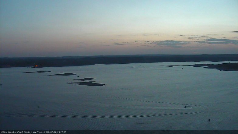 Lake Travis webcam, August 18, 2018 7:25 PM CT