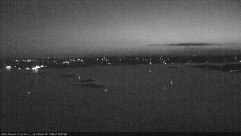 Lake Travis webcam, August 18, 2018 7:55 PM CT
