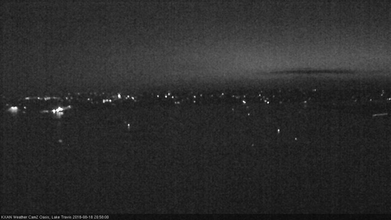 Lake Travis webcam, August 18, 2018 8:00 PM CT