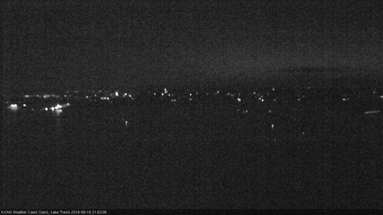 Lake Travis webcam, August 18, 2018 8:05 PM CT