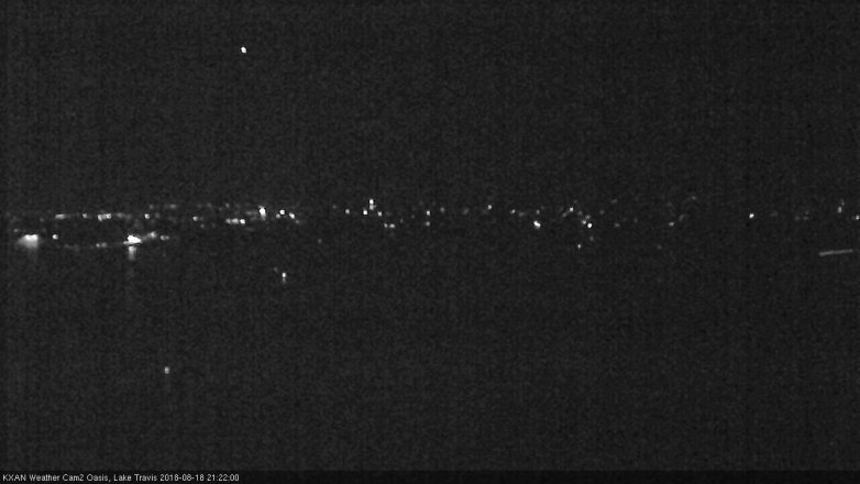 Lake Travis webcam, August 18, 2018 8:25 PM CT