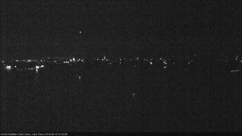 Lake Travis webcam, August 18, 2018 8:45 PM CT