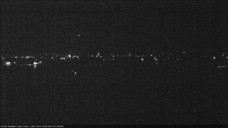 Lake Travis webcam, August 18, 2018 8:50 PM CT