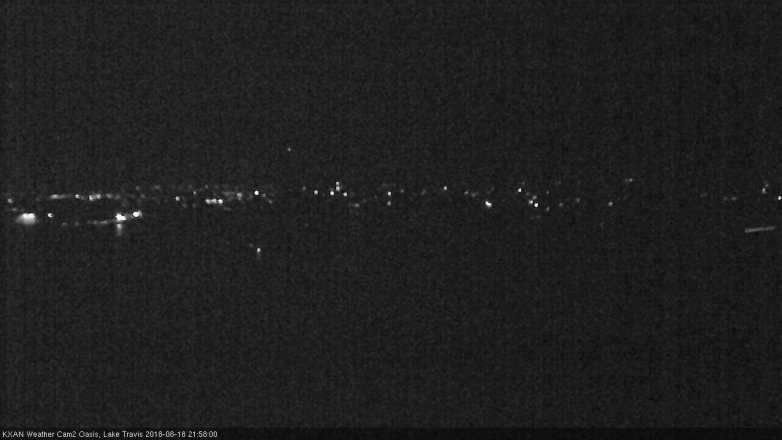 Lake Travis webcam, August 18, 2018 9:00 PM CT