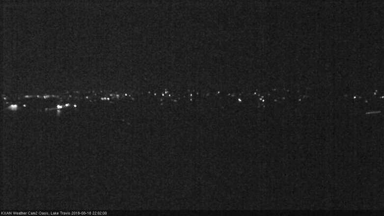 Lake Travis webcam, August 18, 2018 9:05 PM CT