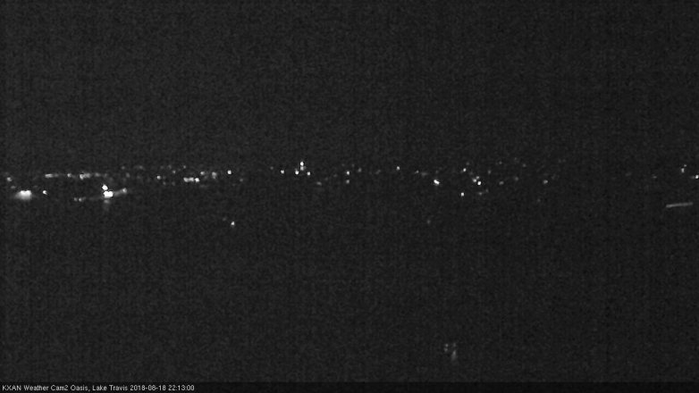 Lake Travis webcam, August 18, 2018 9:15 PM CT
