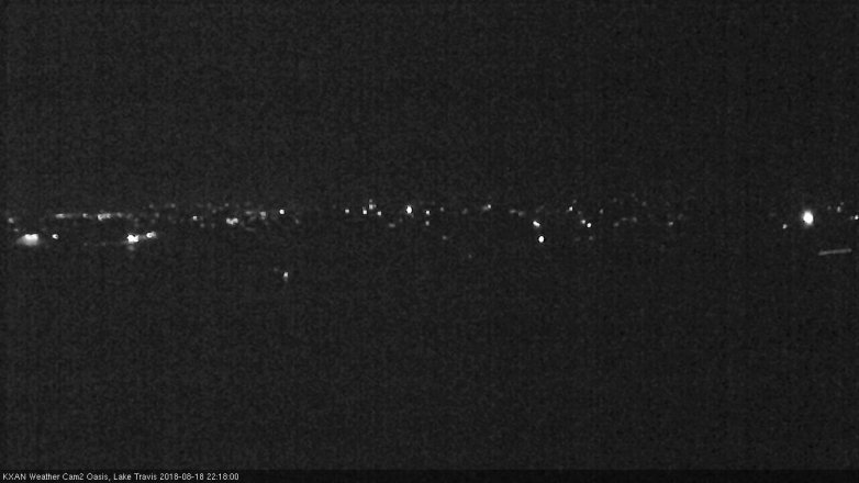 Lake Travis webcam, August 18, 2018 9:20 PM CT