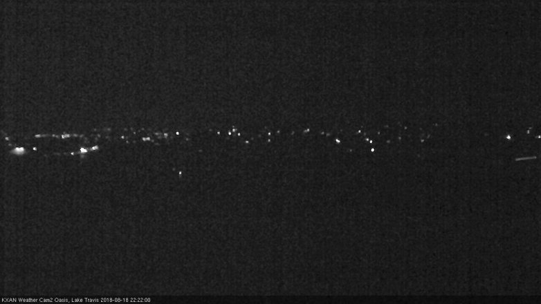 Lake Travis webcam, August 18, 2018 9:25 PM CT