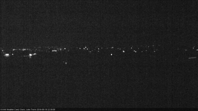 Lake Travis webcam, August 18, 2018 9:40 PM CT