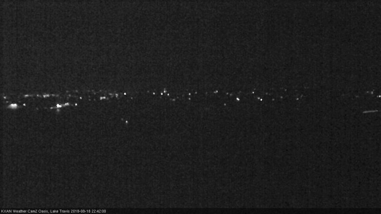Lake Travis webcam, August 18, 2018 9:45 PM CT