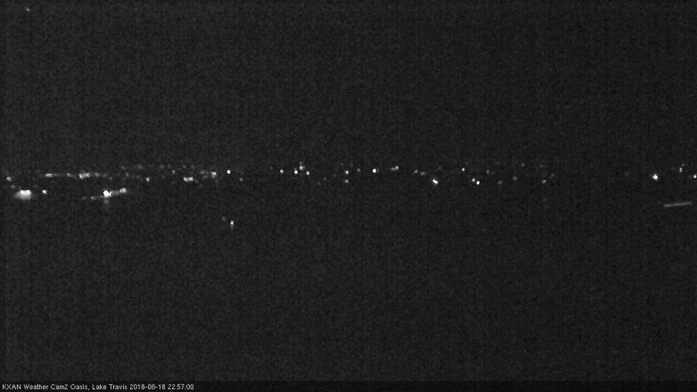 Lake Travis webcam, August 18, 2018 10:00 PM CT