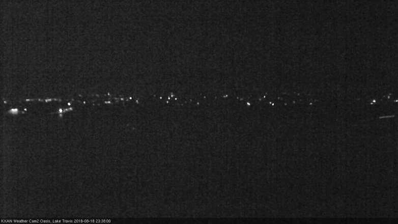 Lake Travis webcam, August 18, 2018 10:40 PM CT