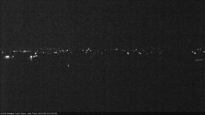 Lake Travis webcam, August 18, 2018 10:45 PM CT