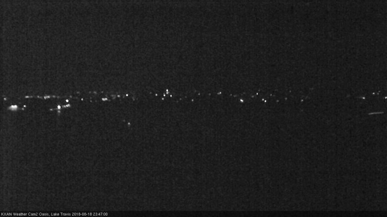 Lake Travis webcam, August 18, 2018 10:50 PM CT