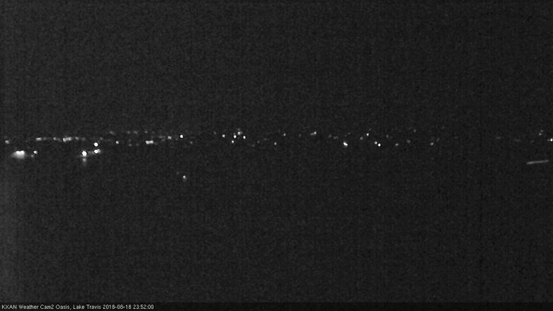 Lake Travis webcam, August 18, 2018 10:55 PM CT