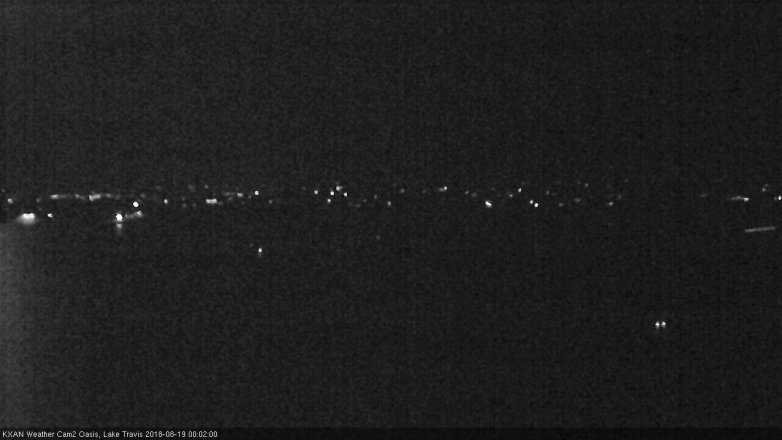 Lake Travis webcam, August 18, 2018 11:05 PM CT