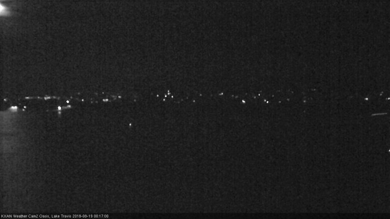 Lake Travis webcam, August 18, 2018 11:20 PM CT