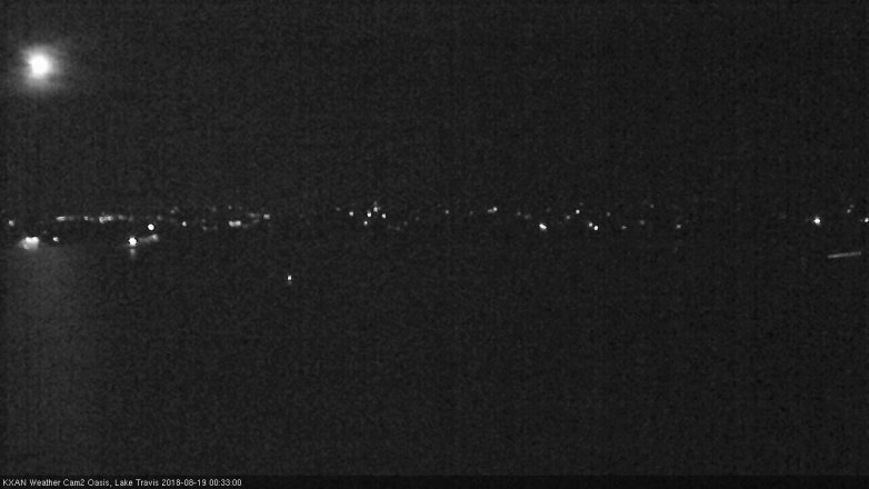 Lake Travis webcam, August 18, 2018 11:35 PM CT