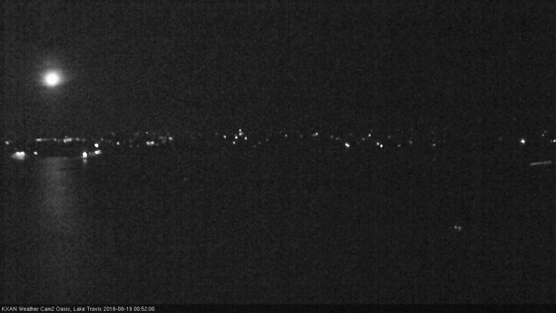 Lake Travis webcam, August 18, 2018 11:55 PM CT