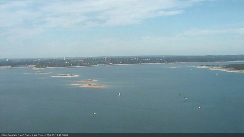 Lake Travis webcam, August 19, 2018 9:05 AM CT