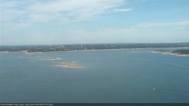 Lake Travis webcam, August 19, 2018 9:15 AM CT