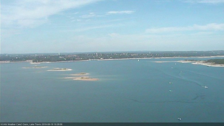 Lake Travis webcam, August 19, 2018 9:40 AM CT