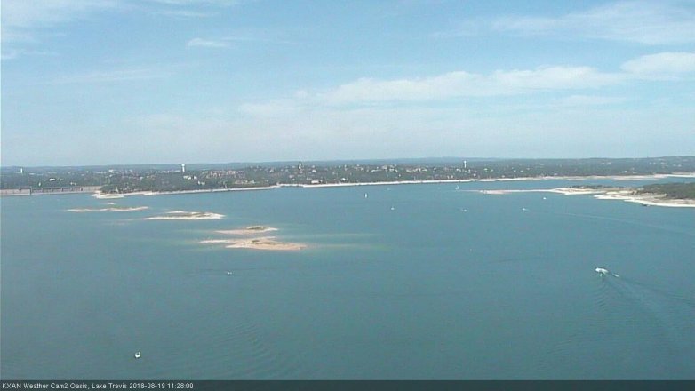 Lake Travis webcam, August 19, 2018 10:30 AM CT