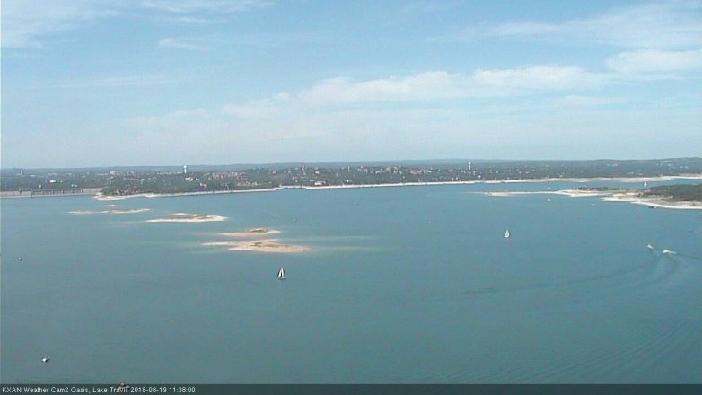 Lake Travis webcam, August 19, 2018 10:40 AM CT