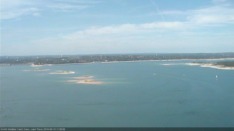 Lake Travis webcam, August 19, 2018 11:00 AM CT