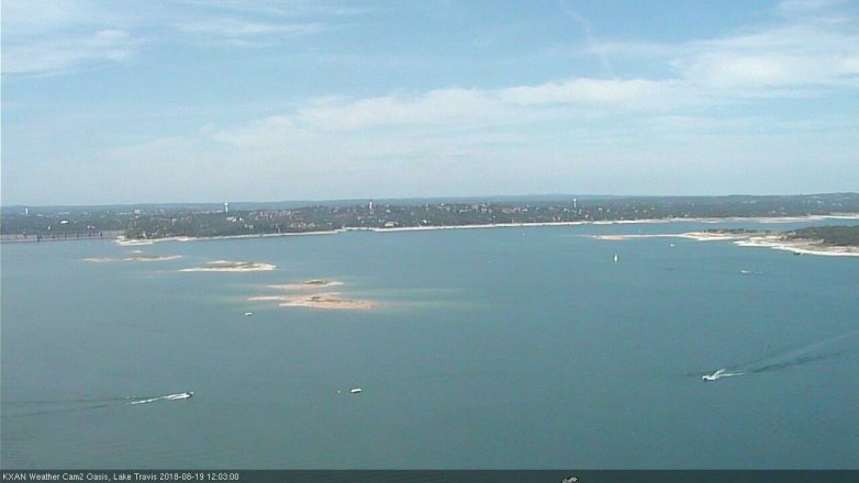 Lake Travis webcam, August 19, 2018 11:05 AM CT