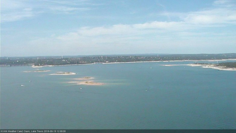 Lake Travis webcam, August 19, 2018 11:10 AM CT