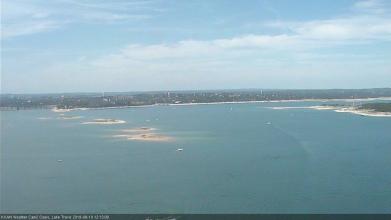 Lake Travis webcam, August 19, 2018 11:15 AM CT