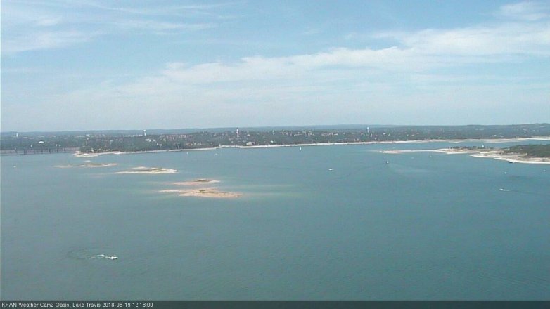 Lake Travis webcam, August 19, 2018 11:20 AM CT