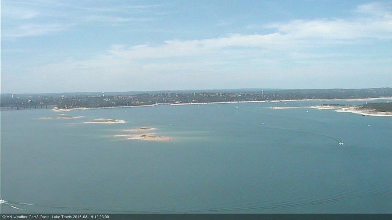 Lake Travis webcam, August 19, 2018 11:25 AM CT